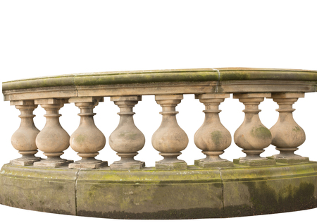 stone railing isolated on white background