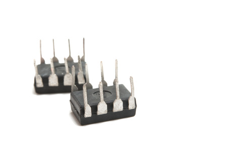 microcircuits isolated on white background
