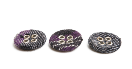 fabric buttons isolated on white background