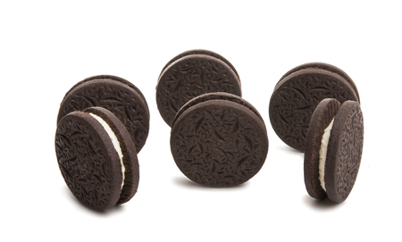 double cookie isolated on white backgroundの写真素材
