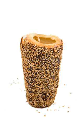 trdelnik - Czech twisted buns isolated on white background