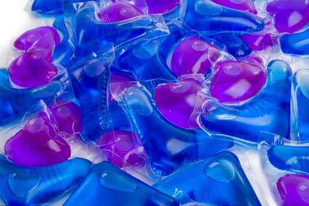 capsules for washing isolated on white backgroundの写真素材