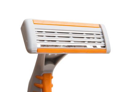 razor isolated on white backgroundの写真素材