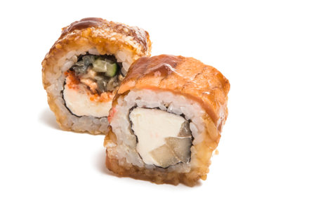 sushi isolated on white backgroundの写真素材