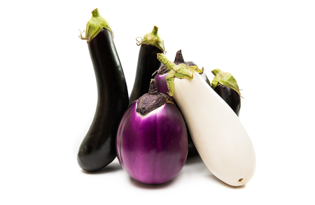 eggplant isolated on white backgroundの写真素材