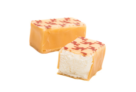 candy with souffle isolated on white backgroundの写真素材