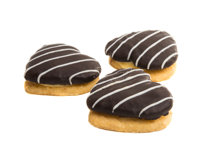 Double cookies isolated on white backgroundの写真素材