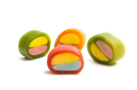 jelly candy isolated on white backgroundの写真素材