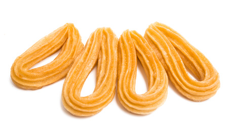 fried pastry isolated on white background
