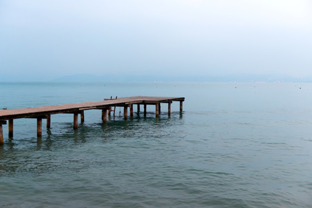 early morning at Lake Gardaの写真素材
