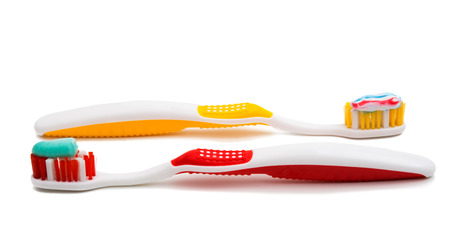 toothbrush isolated on white backgroundの写真素材