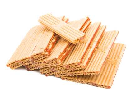 Biscuit with filling isolated on a white background