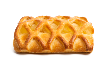 puff pastry isolated on white backgroundの写真素材