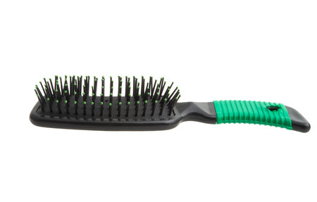 hairbrush isolated on white backgroundの写真素材