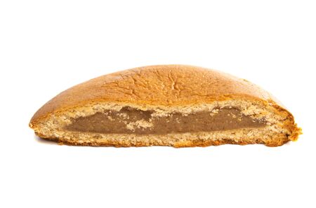 swiss nut cake isolated on white background