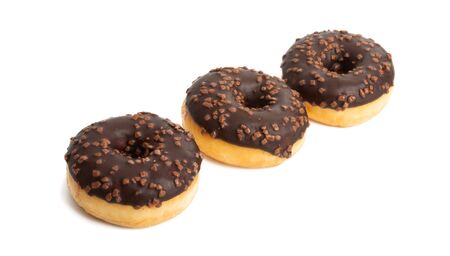 donuts isolated on white backgroundの写真素材