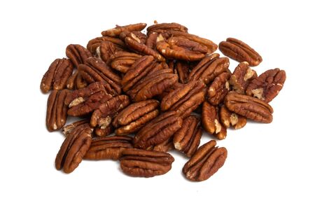 pecans isolated on white background