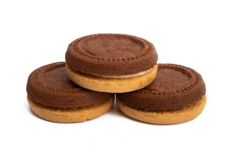 double cookie isolated on white backgroundの写真素材