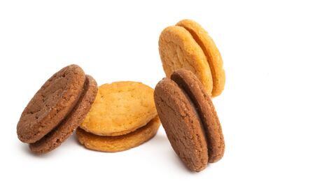 double cookie isolated on white backgroundの写真素材