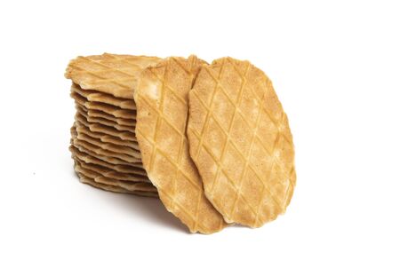 waffles isolated on white backgroundの写真素材