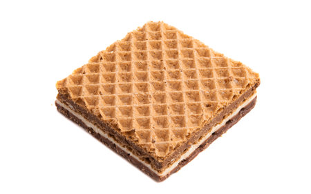 square wafer isolated on white backgroundの写真素材
