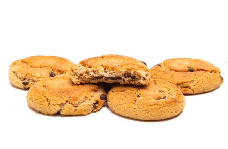 cookies isolated on white backgroundの写真素材