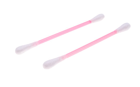 cotton swabs isolated on white background