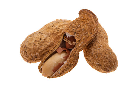 peanuts isolated on white background