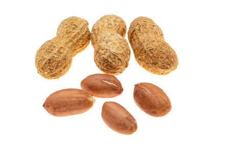 peanuts isolated on white background