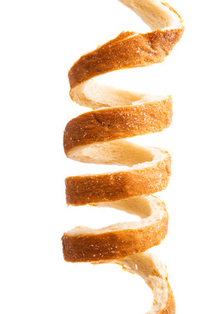 czech trdelnik isolated on white backgroundの写真素材