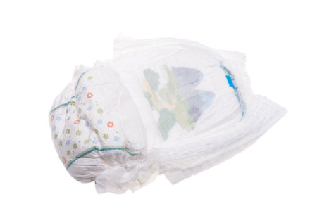 baby diapers isolated on white background