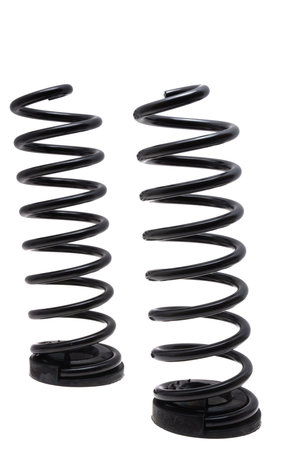 car spring isolated on white backgroundの写真素材