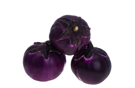 eggplant isolated on white backgroundの写真素材