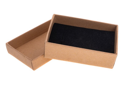 small cardboard box isolated on white background