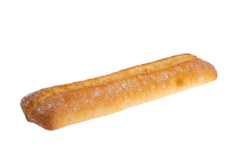 ciabatta isolated on white backgroundの写真素材