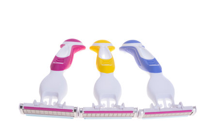 razor isolated on white backgroundの写真素材