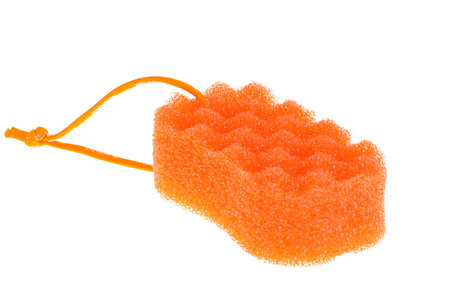 body washcloth isolated on white backgroundの写真素材
