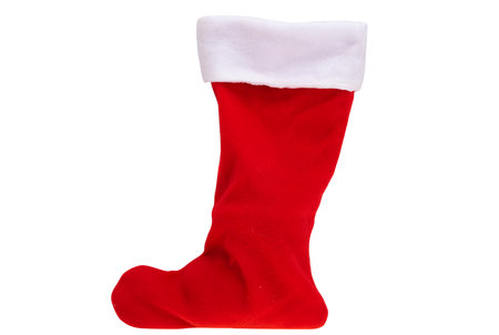 Saint Nicholas sock isolated on white backgroundの写真素材