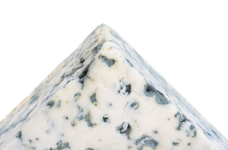 blue cheese isolated on white backgroundの写真素材