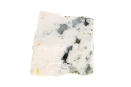 blue cheese isolated on white backgroundの写真素材