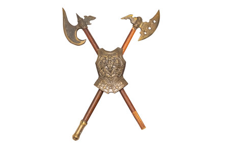 vintage knight weapon isolated on white background