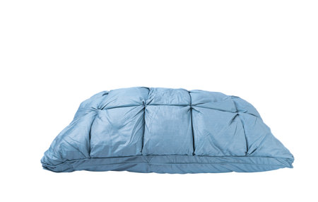 down pillow isolated on white backgroundの写真素材