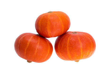 Halloween pumpkin isolated on white backgroundの写真素材