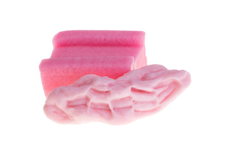 chewing gum isolated on white backgroundの写真素材