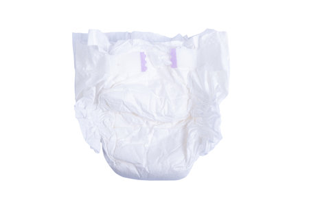 baby diaper isolated on white backgroundの写真素材