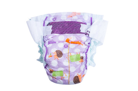 baby diaper isolated on white backgroundの写真素材