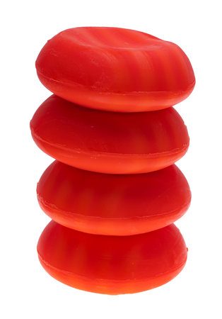 rose soap isolated on white backgroundの写真素材