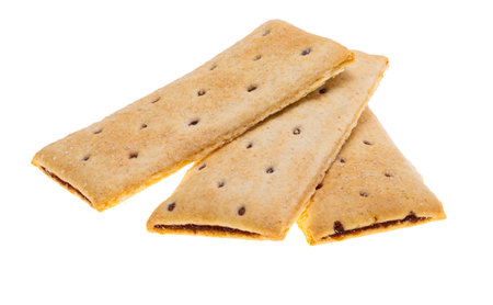 cookies with jam isolated on white backgroundの素材