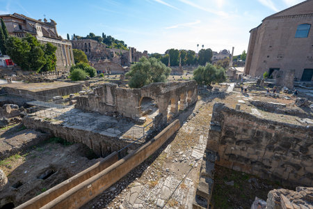 Forum historical landmarks of Rome, Italyの写真素材