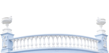 stone railing isolated on white background